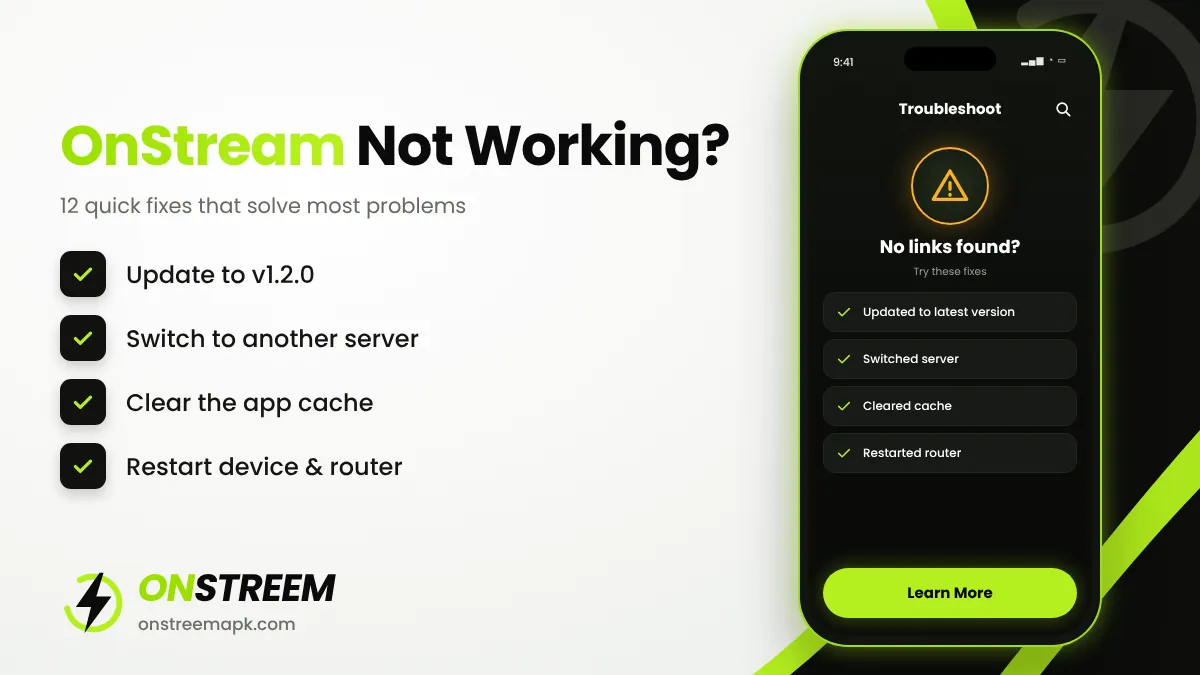 Fixes for OnStream not working on Android and Firestick
